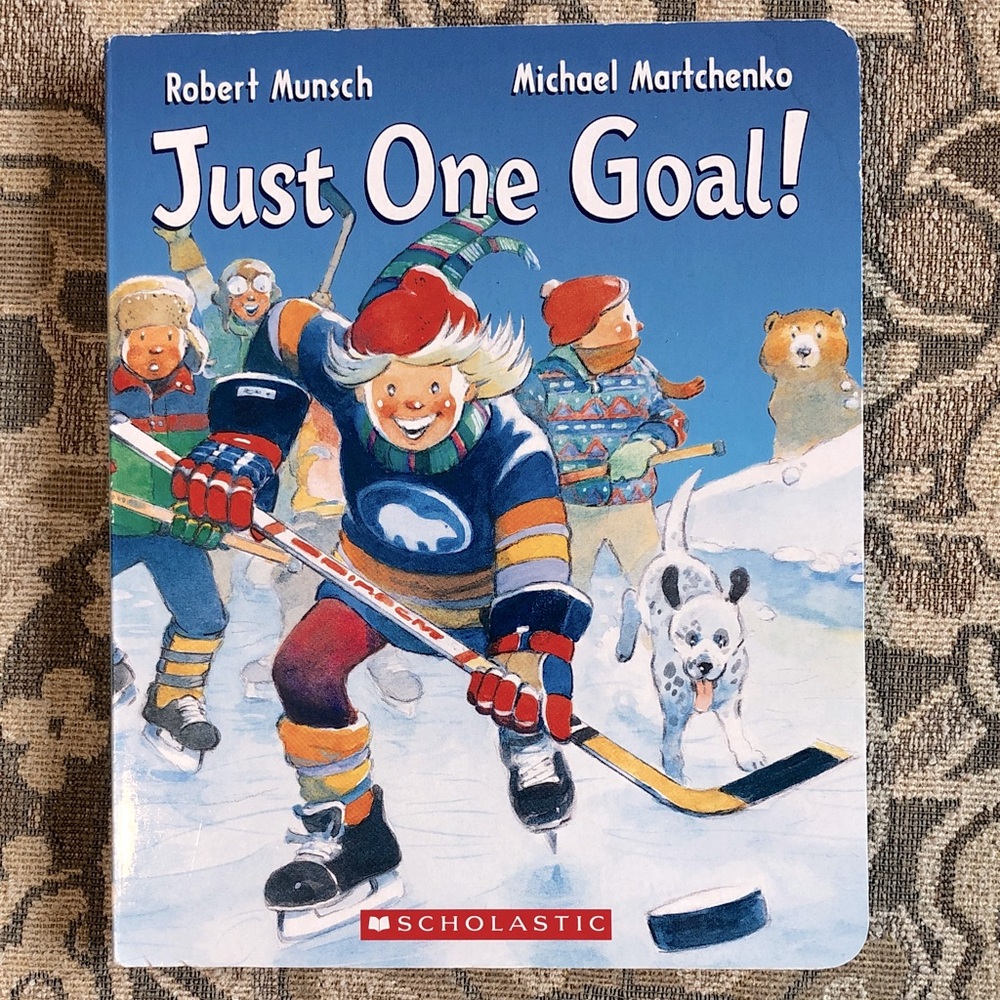 4/$20 Robert Munsch Just One More Goal Board Book